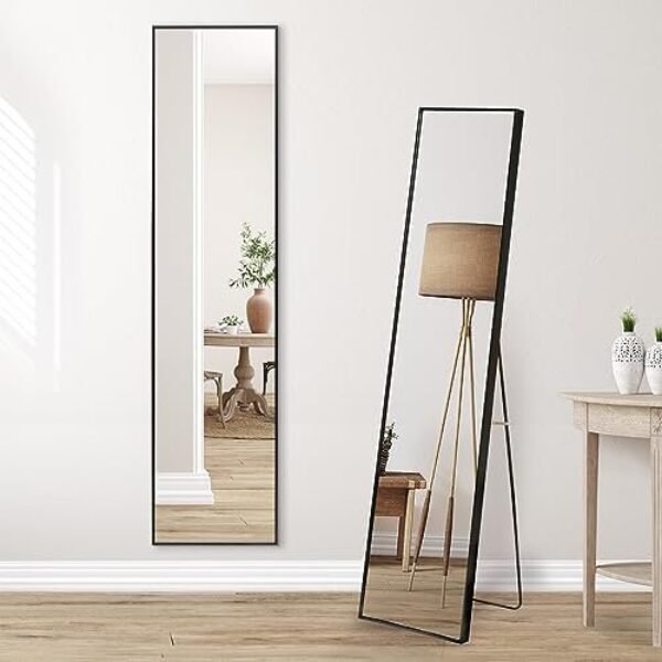 Rose Home Fashion Aluminum Alloy Thickened Frame 64" x21" Full Length Mirror, 
