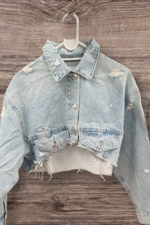 Denim Cropped jacket for her