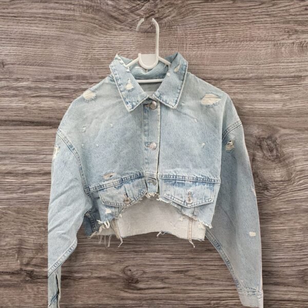 Denim Cropped jacket for her